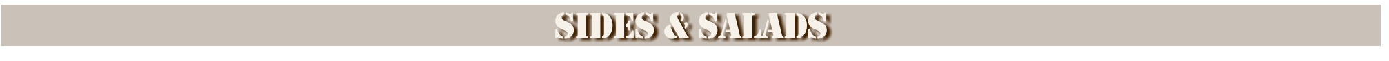sides & salads