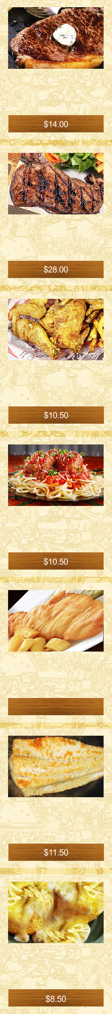 $14.00 $28.00 $10.50 $10.50 $11.50 $8.50