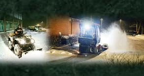 Chicago snow plowing company contractor provides winter sidewalk clearing services.